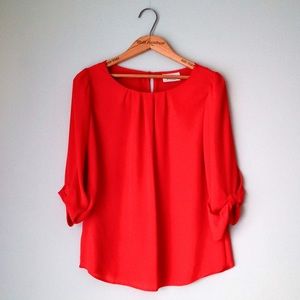 Wallis UK 🇬🇧 Pleated Blouse w/ Bow Sleeve Accent